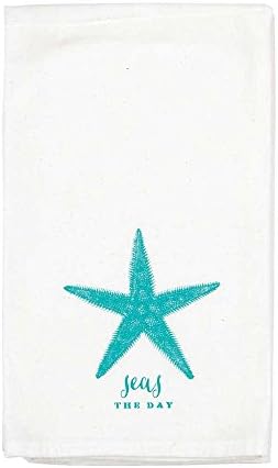 Jozie B Seas The Day Sea Star 18 x 22 All Cotton Flour Sack Towel Set of 2