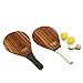 Joga Frescobol Wooden Paddle Set; Dark Stain