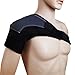 Ueasy Light Weight Adjustable Gym Sports Single Shoulder Brace Support Strap Wrap Belt Band Pad for Men and Women (Right Shoulder Support) (Right Shoulder Advanced)