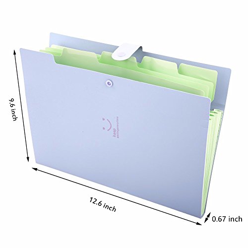 Lateral File Folders Expandable Plastic Portable Classification Accordian Folder Organizer