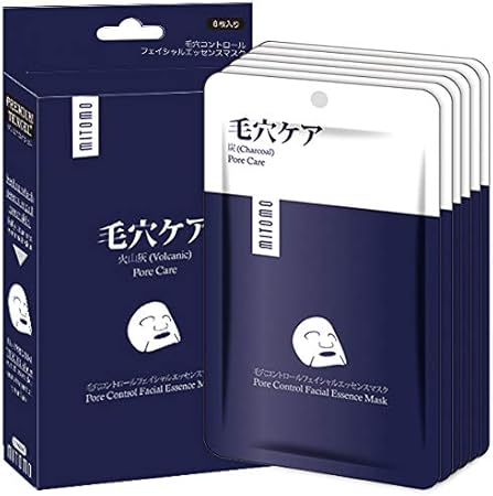 Amazon Mitomo 日本製毛穴ケア ヒアルロン酸 蛇毒 Aha 炭 海藻 レチノール シートマスク 6枚入り 6枚 美容液 マスク パック Hs002 A 3 Mitomo フェイスパック 通販