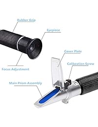 Brix refractómetro para Homebrew cerveza Wort, SmartHome SH doble escala compensación automática de temperatura 0 32  gravedad específica hidrómetro con ATC