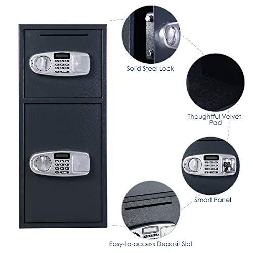 Giantex Safe Box Security Lock Box with Double Door and Keys Digital