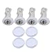 RDEXP White Plastic Toilet Seat Cover Hinge Blind Hole Nut Top Fixing Screw Pack of 4