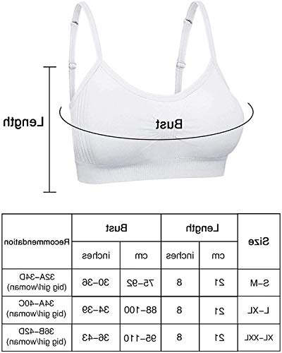 SATINIOR 4 Pieces Bralette Neck Cami Bra Wireless Tank Top Bra Sports Bra for Women Girls