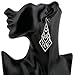 D EXCEED Women's Chandelier Drop Earrings Gift Wrapped Fashion Gold Cutout Tiered Dangle Drop Earrings Silver