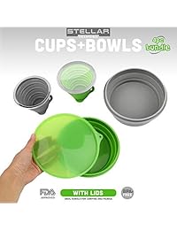 Stellar   Juego de vasos plegables con tapa, sin B