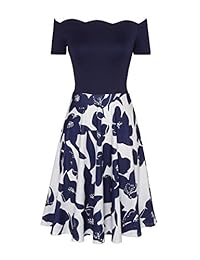 Fantaist vestido de cóctel para mujer, estilo casual, con hombros descubiertos, para fiesta