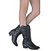 West Blvd Miami Cowboy Western Boots, Black Pu, 7.5