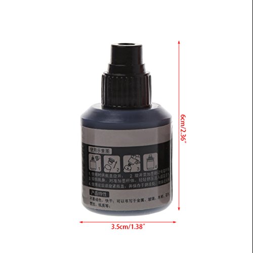 Lvyuanda 12ml Permanent Marker Refill Ink Permanent for Marker Pen Black Red Blue