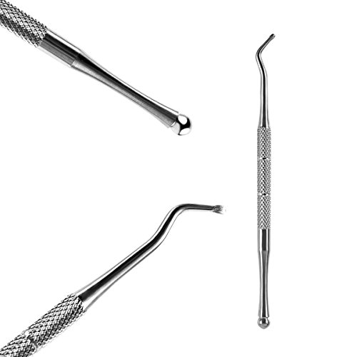 Stainless Steel Nail Nippers Tool Set, Lady Up 3 Pieces Precision Toenail Clippers Ingrown Nails Clippers, Nail File & Nail Lifter for Thick or Ingrown Toenails