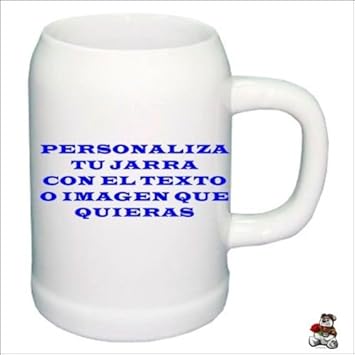 JARRA CERVEZA PERSONALIZADA CON FOTO LOGOTIPO DISEÑO REGALO TAZAS FOTO: Amazon.es: Hogar