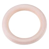 Baby Teething Ring, 10pcs Baby Infant Natural Wood Teething Ring Teether Toy Wooden Bracelet DIY Craft