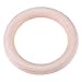 Baby Teething Ring, 10pcs Baby Infant Natural Wood Teething Ring Teether Toy Wooden Bracelet DIY Craft