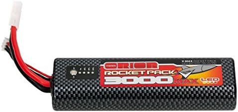 Rocket V-Max 7.6V 3000mAh 55C 2S LiPo, Round, LED, TAM