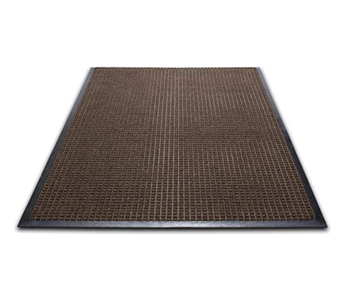 Guardian WaterGuard Indoor/Outdoor Wiper Scraper Floor Mat, Rubber/Nylon, 3'x10', Brown - Thumbnail 7
