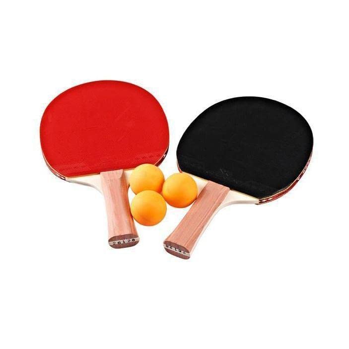 RARA® Table Tennis Set with Premium Table Tennis Rackets and Balls | Includes High-Performance 2 Pair of Bats and 3 Ping Pong Balls For Family Activity School & Sports Club Indoor & Outdoor Fun