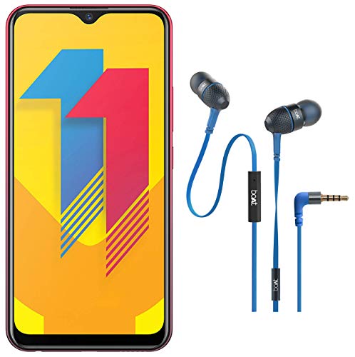 Vivo Y11 (Agate Red, 3GB RAM, 32GB Storage) with Boat Wired Earphones