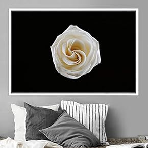 signwin Framed Canvas Wall Art Rose Bohemian Dark...