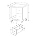 Monarch Specialties White Hollow-Core 2 Drawer Computer Stand on Castors