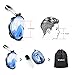 MOSFiATA Snorkel Mask, Swimming Scuba Diving, Full Snorkeling Face Mask Easy and Adjustable 180° Panoramic View, Anti-Fog, Anti-Leak Safety Diving with Detachable Camera Mount for Adult and Youth.