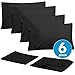 Full Size Bed Sheets - 6 Piece 1500 Supreme Collection Fine Brushed Microfiber Deep Pocket Full Sheet Set Bedding - 2 Extra Pillow Cases, Great Value, Full, Black