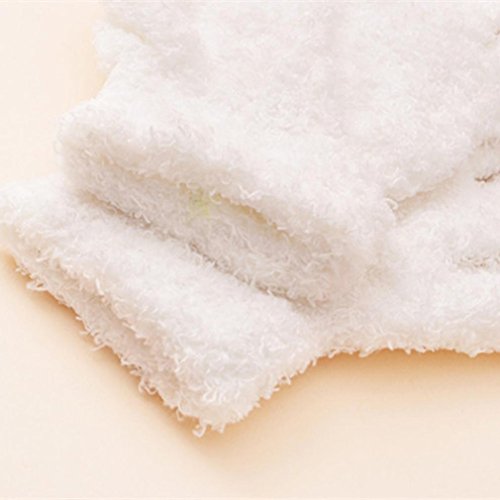 Digood Toddler Newborn Baby Girls Boys Knitting Cotton Mitten Finger Winter Warm Gloves (1-6 Years old, white)