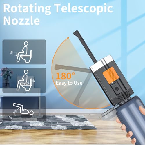 400ml Portable Electric Bidet, 2 Pressure Modes with Thorough and Gentle Cleansing, IPX7 Waterproof, Portable Bidet Sprayer for Postpartum Care, Travel Hygiene, Sensitive Skin, Bathroom Essential