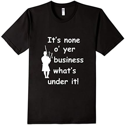 Men's Its None O Yer Business Whats Under It! St Pattys Day Shirt XL Black