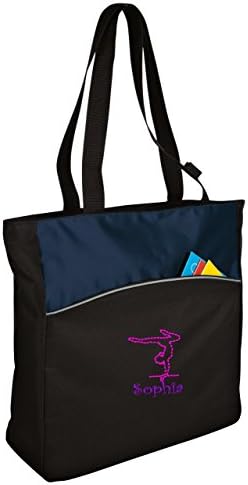 Personalized Gymnastics Two-Tone Colorblock Tote Bag