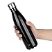 Water Bottle, OUTAD 18-Ounce Double Wall Vacuum Insulated Stainless Steel Water Bottle Perfect for Outdoor Sports Camping Hiking Cycling (Black)