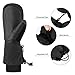Andake Ski Mittens Gloves Men Down Mittens Waterproof Winter Snow Gloves for skiing Snowboarding Hiking Riding Skating (S/M, BLACK)