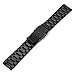 Ritche 22mm Metal Stainless Steel Bracelet Watch Band Strap Solid Links Color Black