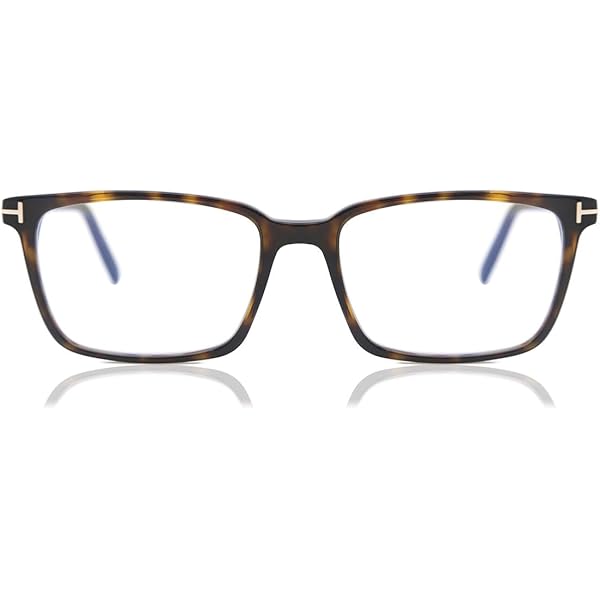 Tom Ford Eyeglasses FT 5868 -B 052 Shiny Dark Havana, t Logo, Eco