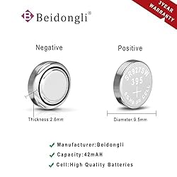 Beidongli SR927sw 1.5V Button Battery 395 AG7 for