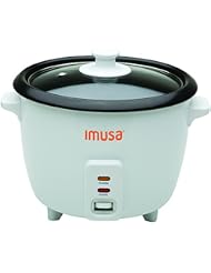 IMUSA USA GAU-00013 Electric Nonstick Rice Cooker 8-Cup (Uncooked) 16-Cup (Cooked), White