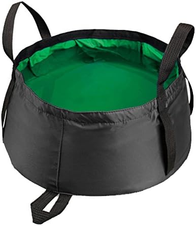 8.5l Outdoor Folding Water Basin Washbasin Camping Fishing Travel Footbath (grass green)