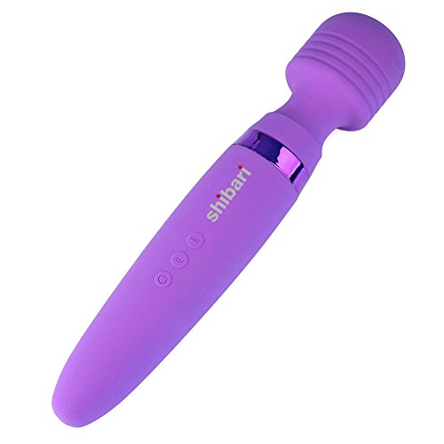 Shibari MEGA Deluxe, 28 Different Speeds and Vibrations, Wireless, Waterproof Vibrator, Large sized Power Vibrator Wand Massager (Purple)