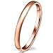 Fashion Month Womens 2mm Stainless Steel Simple Style Rose Gold Plated Wedding Band Engagement Thin Ring Comfort Fit Size 8