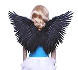 FashionWings (TM Children's Black Butterfly Style Costume Feather Angel Wings