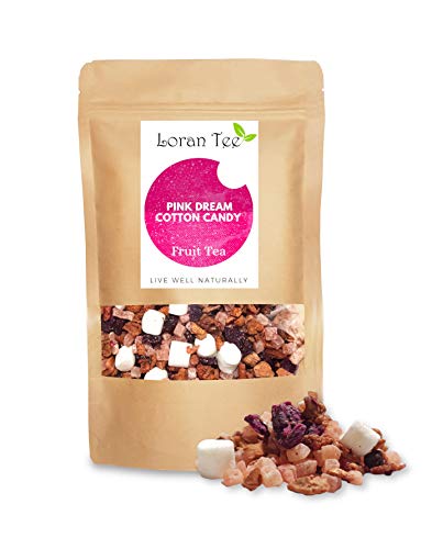 Loran Tee - Pink Dream Set, Zuckerwatte-Himbeere Früchtetee, lose 150g, Teeflasche Thermo 500ml – Bild 3