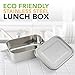 Vanli's Stainless Steel Lunch Containers | Metal Lunch Box For Kids And Adults | Durable Bento Box With Lockable Clips Leak Proof To Keep Food Fresh | Tiffin Food Container | 27oz