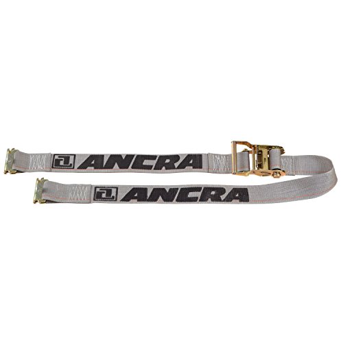 Ancra 48672-14 Ratchet with Spring Actuated E-Fittings, 2-Inch by 16-Feet, Gray