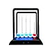 ScienceGeek Newton's Cradle Desktop Gadget 3 LED Colors Change Shine Light Ball Balance Ball