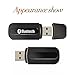 YUNJIN Bluetooth Receiver, Bluetooth Adapter & Hands-Free Car Kits, AUX in 3.5mm Mini Wireless Music Adapter for Home/Car Stereo Audio System, Power by USB Black