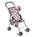 Mommy & Me My First Baby Doll Stroller with Basket, Extra Tall 23 Inch, Foldable Stroller, Polka Dot