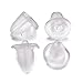 Pandahall 200pcs Clear Soft Plastic Earnuts Findings Earring Back Stopper Rubber Bullet Ear Wire Clutch Earring Safety Backs 4x3.5mm