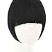 REECHO Fashion Full Length Synthetic 1 Piece Layered Clip in Hair Bangs Fringe Hairpieces Hair Extensions Color – Jet Blackthumb 4