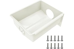 ZIXIXVAN W10670845 Ice Bucket for Whirlpool, Kenmore, Kitchenaid,and Amana Refrigerators, WPW10670845 Ice Bucket, Safe Materials and Corrosion Resistant, Comes with 10 Screws