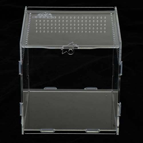 Baosity Ventilated Design - Reptiles Amphibians Habitat Terrarium Vivarium Tank Breeding Box - Bark